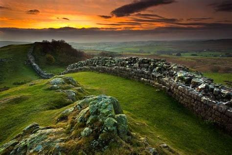 Hadrians Wall England Northumberland Unesco World Heritage Site