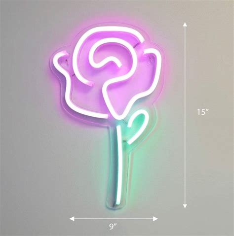 Rose Neon Sign Neon Sign Tapestry Girls