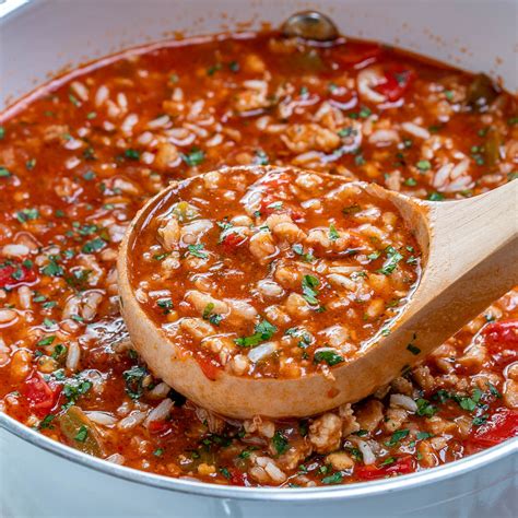 Super Quick Hearty Stuffed Bell Pepper Soup For Clean Eats Clean