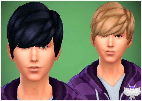 Sims 4 Hairs David Sims Short Hair With Bangs