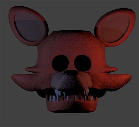 Modeled Fnaf 1 Foxys Head In Blender3d Wip Fivenightsatfreddys