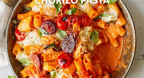 Perfect for a weeknight dinner or easy entertaining. The Knowledge: Protein and Carb Rich Chicken and Chorizo Pasta