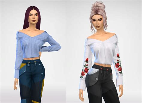 Sims 4 Custom Content Female Shirts Tutor Suhu