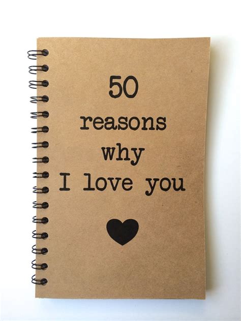 Notebook 50 Reasons Why I Love You Love Notes Journal