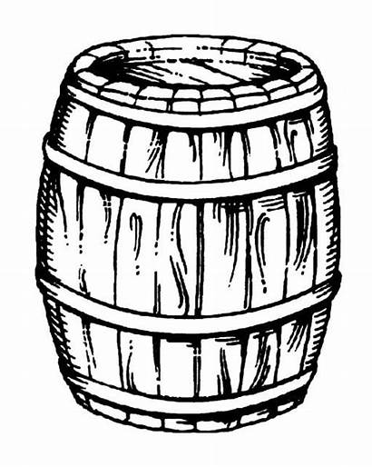 Barrel Drawing Wine Clipart Pirate Wooden Billy