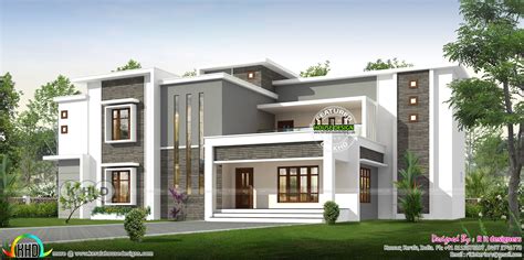 Luxury Flat Roof 6 Bedroom House Rendering Contemporary House Design