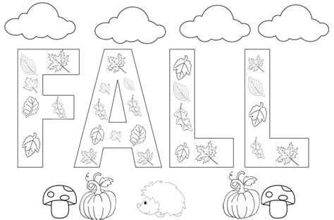 Preschool Fall Coloring Page