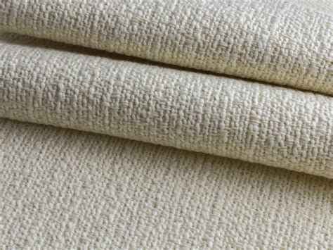 Ivory Textured Upholstery Fabric High Performancechunky Etsy