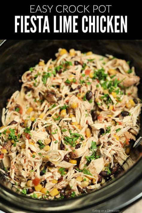 Shredded chicken is great for tacos or burritos. Crock Pot Fiesta Chicken Recipe - Easy Crock Pot Fiesta ...