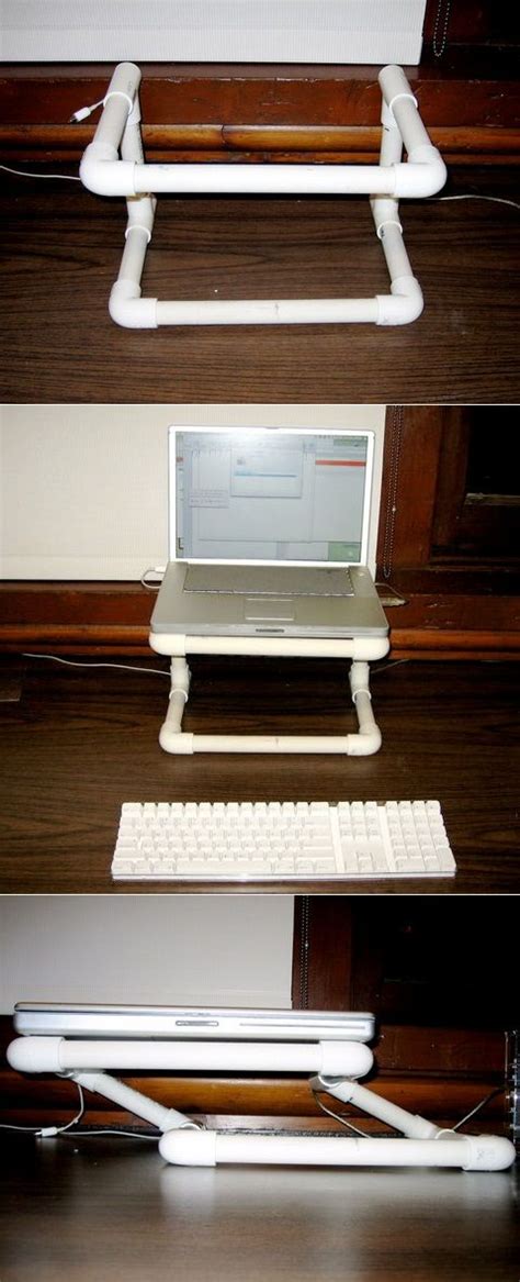 Thanks to stand under laptop screen is a little higher, which is better for our spine, more convenient posted in diy projectstagged cheap laptop stand, diy laptop stand, easy laptop stand, how to. PVC Projects - laptop stand La solución al calentamiento y ...