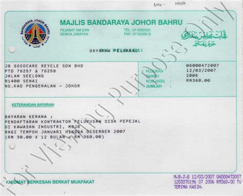 Kerja terkini majlis bandaraya melaka bersejarah. J.B GOODCARE RECYCLE SDN BHD