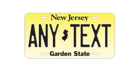 Personalized Custom New Jersey State License Plate Any Text Or Name