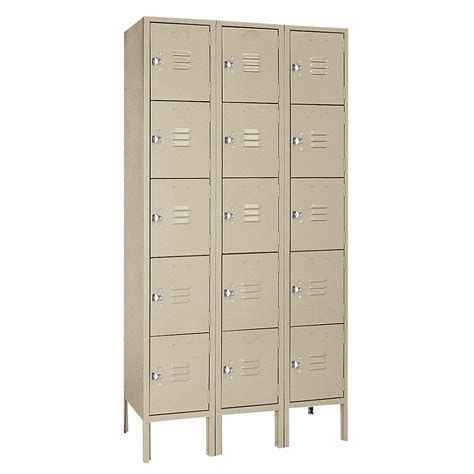 Lyon Five Tier 12w X 12d X 66h Standard Metal Locker 3 Wide