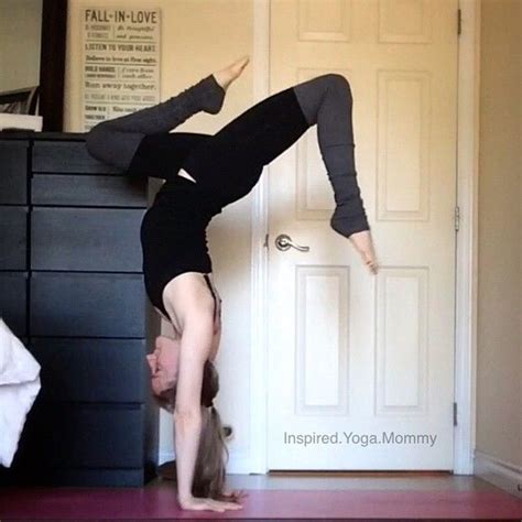 Hollow Back Handstand Yoga Yoga By Inspired Yoga Mommy Pinterest