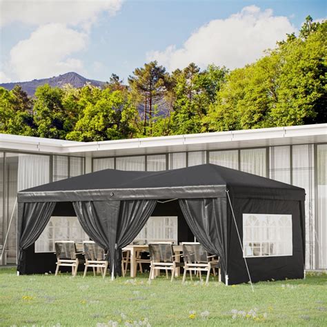 Outsunny 6x3 Pop Up Gazebo Garden Heavy Duty Party Tent With Free