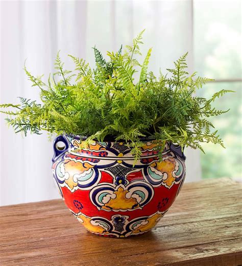 Display all the beauty of your plants and flowers with planters and plant stands. Authentic Mexican Talavera Ceramic Standing Planter Pot ...