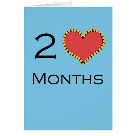 2 Month Anniversary Greeting Card Zazzle