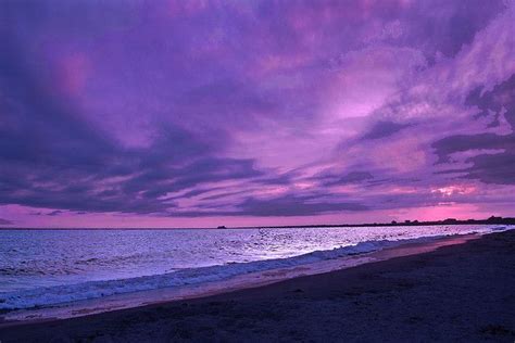 Lavendar Skies Purple Sunset Purple Sky Purple Beach
