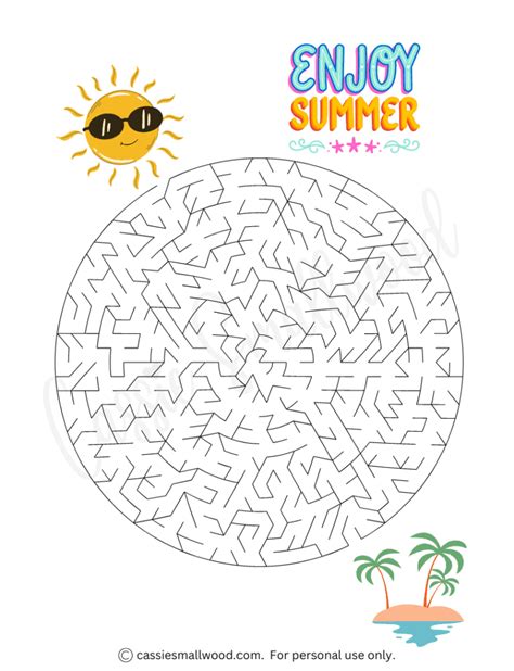 Summer Maze Free Printable