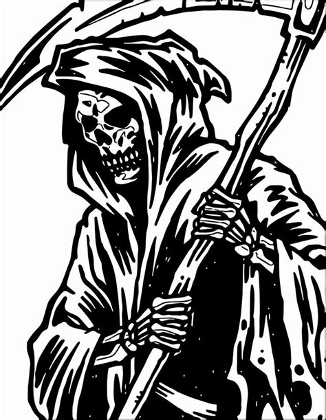 Grim Reaper Coloring Sheet Can You Feel Paintcolor Ideas