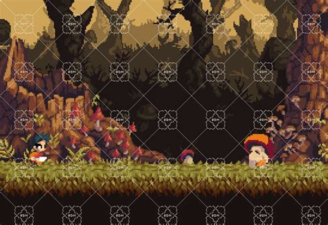 Pixel Art Mushroom Forest Asset Pack Gamedev Market