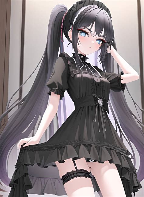 Cute Anime Goth Girl By Tsar Sigma On Deviantart