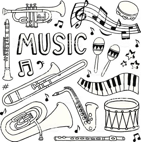 A Collection Of Music Themed Doodles Music Doodle Music Drawings