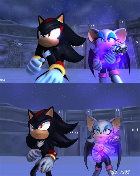 Shadow And Rouge Redraw By Di Dash Shadow And Rouge Sonic The