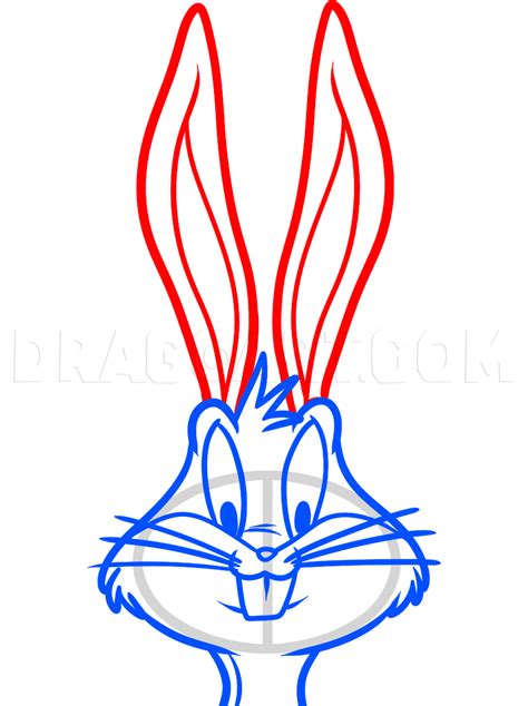 Bugs Bunny Simple Drawing Bunny Bugs Draw Easy Step Drawing Head Face