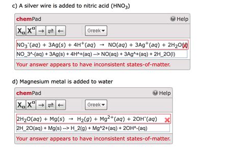 Solved C A Silver Wire Is Added To Nitric Acid Hno3