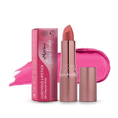 Jual Marina Glow Ready Luscious Lipstick 09 Cherish Pink HBHoz
