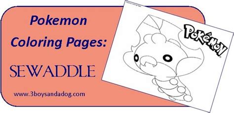 Sewaddle Pokemon Coloring Pages For Boys