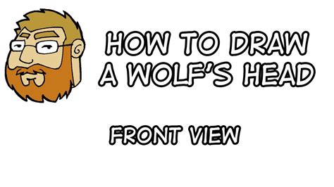 How To Draw A Wolfs Head Front View Youtube