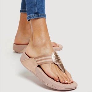 Fitflop Shoes New Fitflop Walkstar Toe Post Thong Sandals Rose Gold