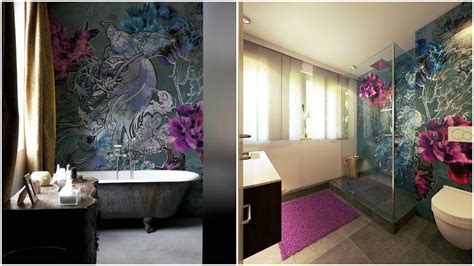 Speziell für badezimmer sind die eq decor inkiostro bianco tapeten auf glasfasern geeignet. Wohlfühbad mit Tapete Wall&decò im Badezimmer Design by ...