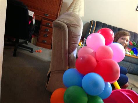 Balloon arch 24 hours later…there had been a big rain and wind storm so the foil topiary on top of the arch moved down a little bit! That's What She Said: June 2014