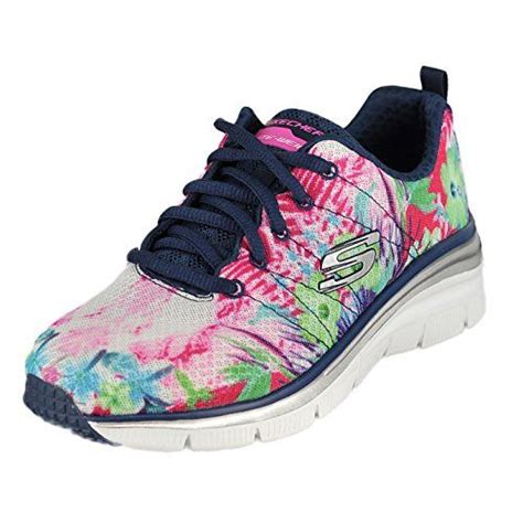 Skechers Womens Fashion Fit Spring Essential SneakerNavyMultiUS 65 M
