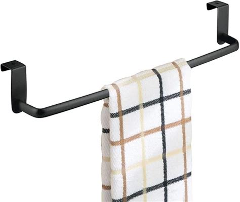 Mdesign Over The Cabinet Kitchen Dish Towel Bar Holder Towel Rack For