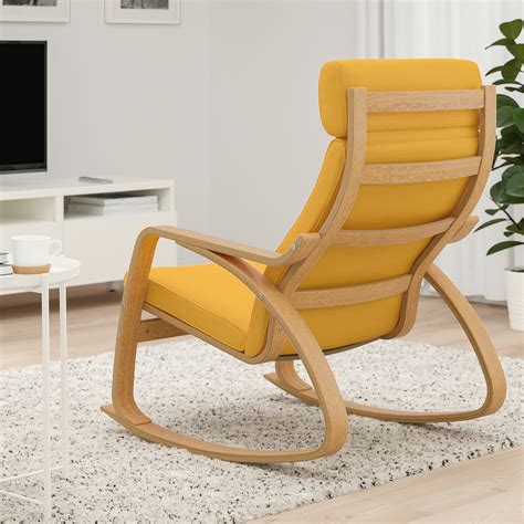 PoÄng Rocking Chair Oak Veneerskiftebo Yellow Ikea