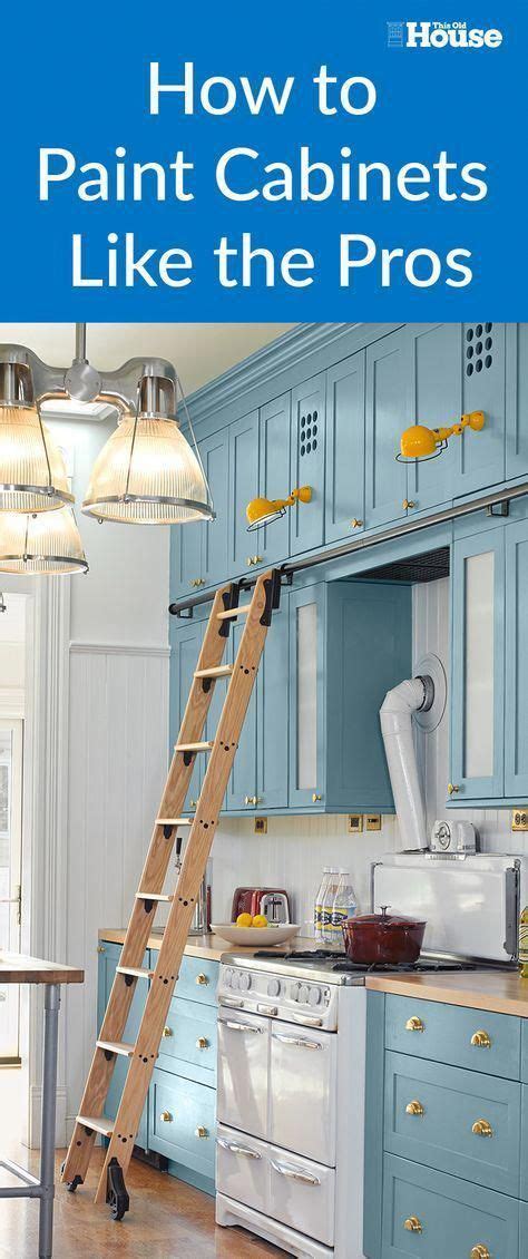On how to paint kitchen cabinets without sanding, select the right material and tools, detach cabinet drawers and doors, clean the entire cabinet, select the right paint, and prepare it accordingly. How to paint cabinets without sanding: This Old House #Paintedfurniture | Painting kitchen ...
