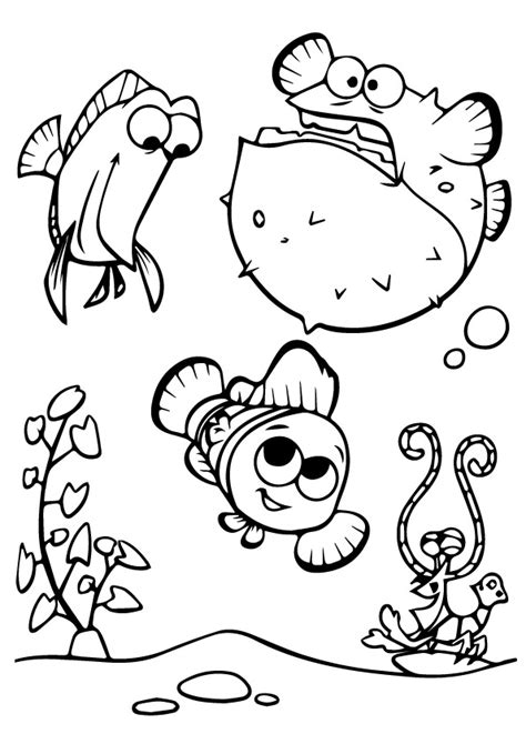 happy nemo  friends coloring page  printable coloring pages  kids