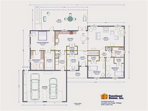 3-Bedroom Wheelchair Accessible House Plan: Work In ...