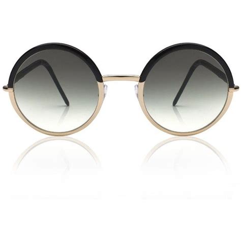 Cutler And Gross Two Tone Round Gradient Sunglasses 585 Liked On Polyvore Featuring Access