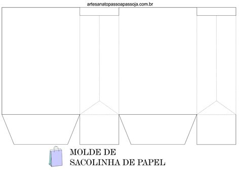 Molde Sacolas De Papel