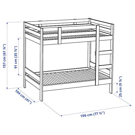 Mydal Bunk Bed Frame White Twin Ikea Ca