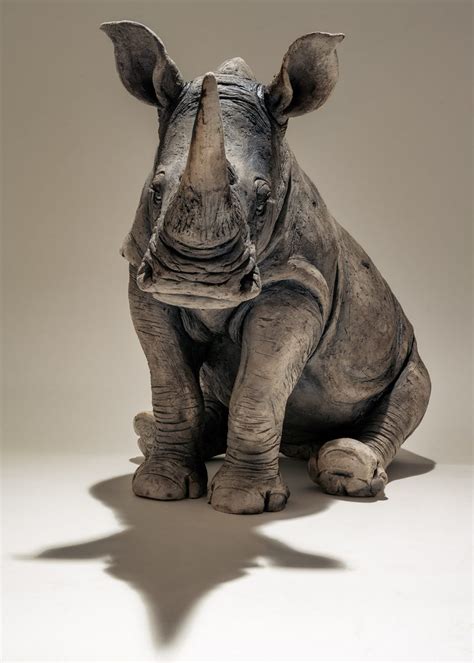 Rhino Sculpture 1 Nick Mackman Animal Sculpture