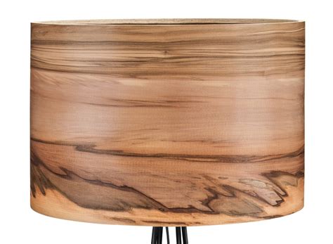 Sven Wooden Floor Lamp Veneer Lamp Shade Satin Walnut Natural