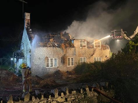 Swanage Firefighters Among Dozens Called To Help Deal With Thatched