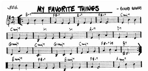 My Favorite Things Chords Coltrane Sheet And Chords Collection