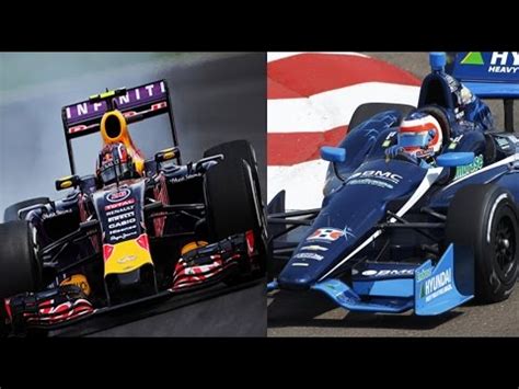 F1's lower top speeds can be accounted for by the prioritising of downforce and cornering speeds in its regulations. FORMULA 1 vs INDYCAR - YouTube